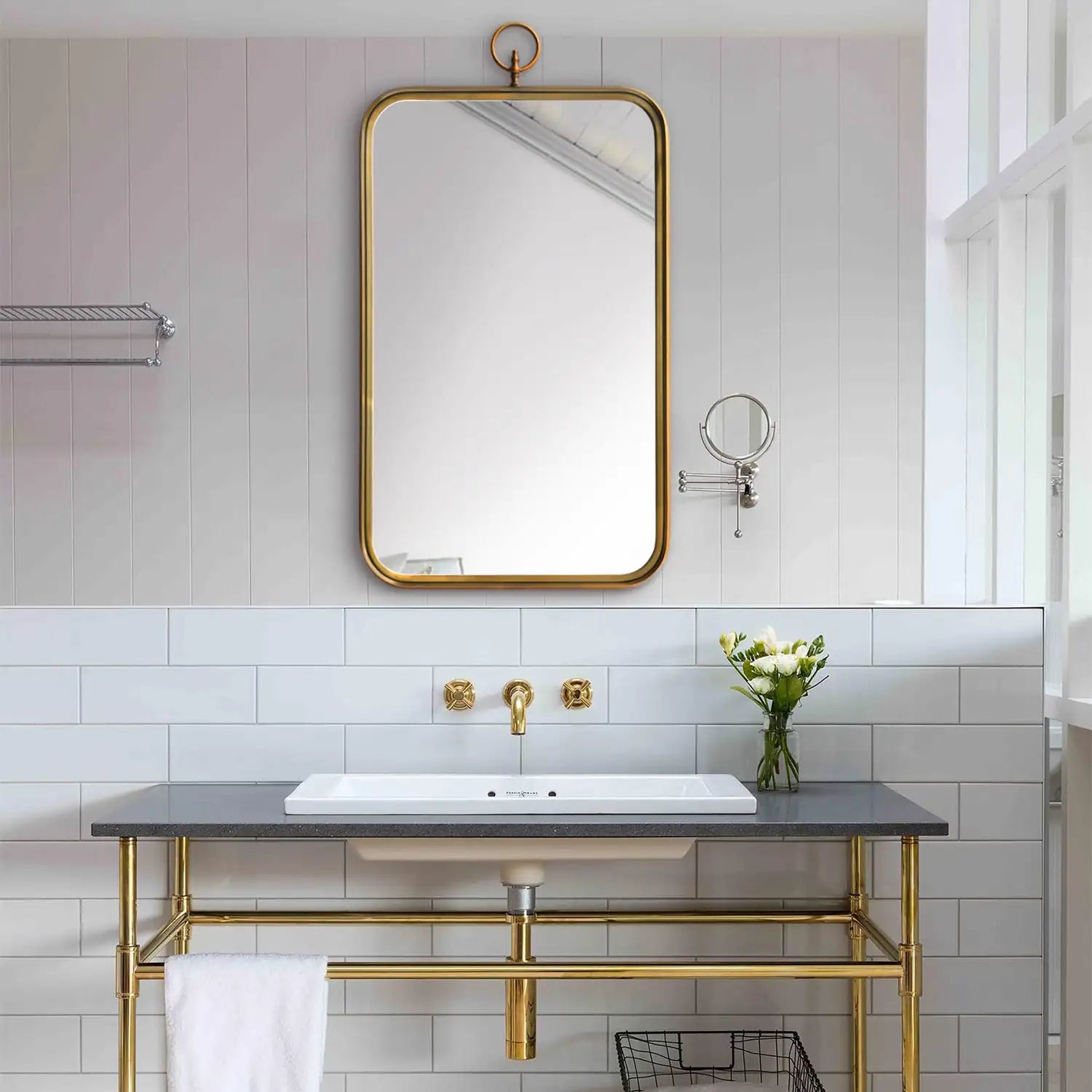 RENWIL COBURG RECTANGLE WALL MIRROR YELLOW - Mirrors