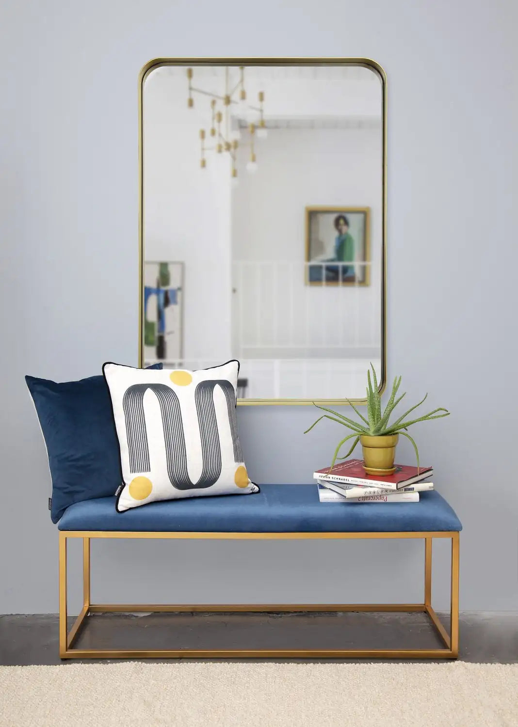 RENWIL BARTON RECTANGLE WALL MIRROR YELLOW - Mirrors