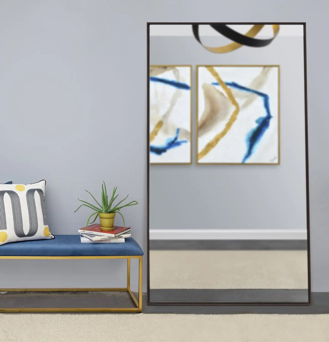 RENWIL ANJALINA RECTANGLE FULL LENGTH MIRROR - Mirrors