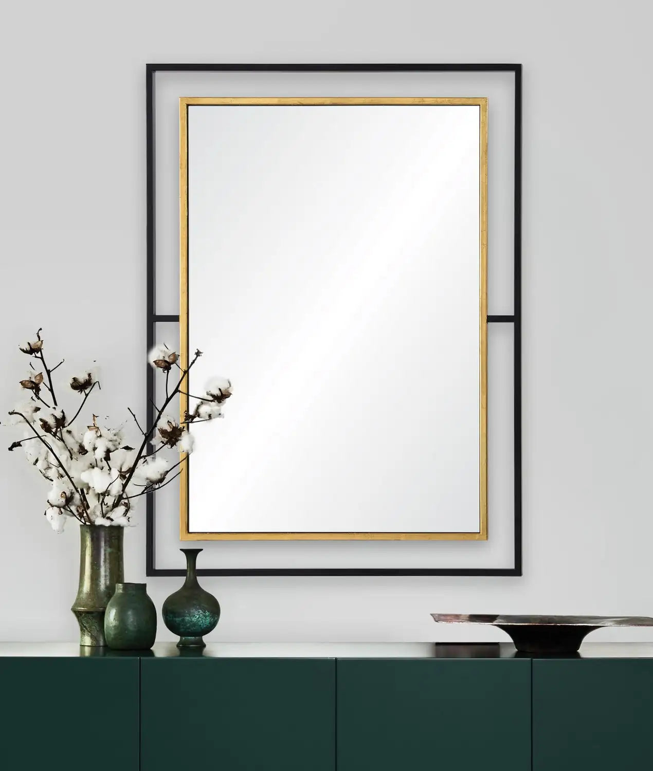RENWIL GRAY RECTANGLE WALL MIRROR YELLOW - Mirrors