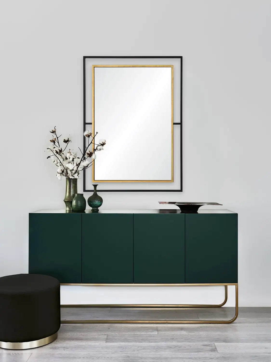 RENWIL GRAY RECTANGLE WALL MIRROR YELLOW - Mirrors