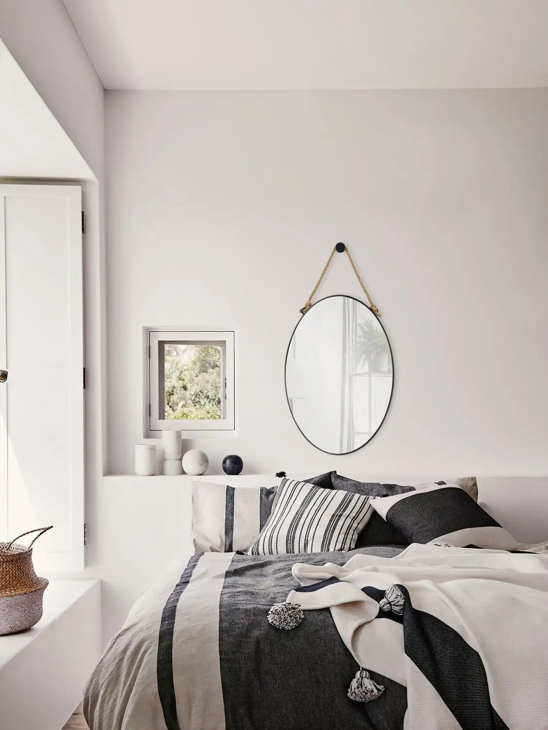 RENWIL PARBUCKLE OVAL WALL MIRROR - Mirrors