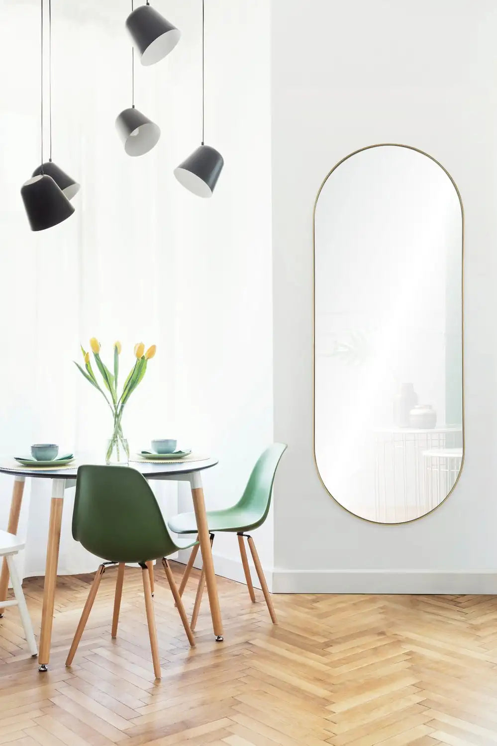 RENWIL MARIUS OVAL FULL LENGTH MIRROR YELLOW - Mirrors