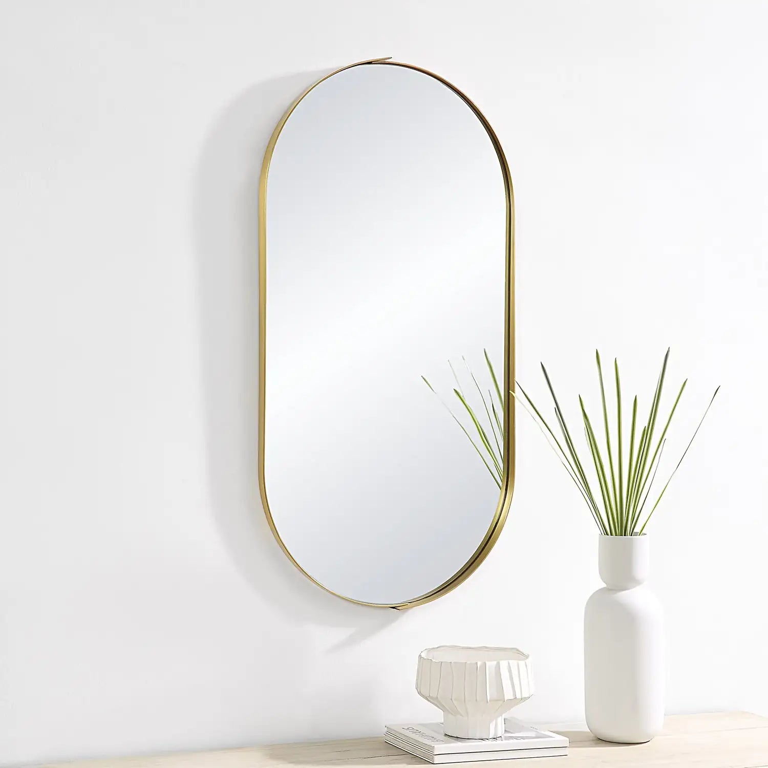 RENWIL ALEAH OVAL WALL MIRROR YELLOW - Mirrors