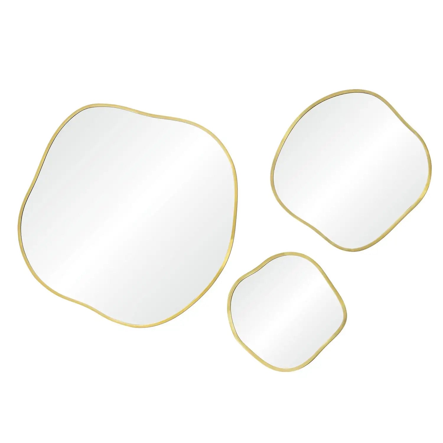 RENWIL NUCLEUS 36/24/ IRREGULAR WALL MIRROR YELLOW - Mirrors