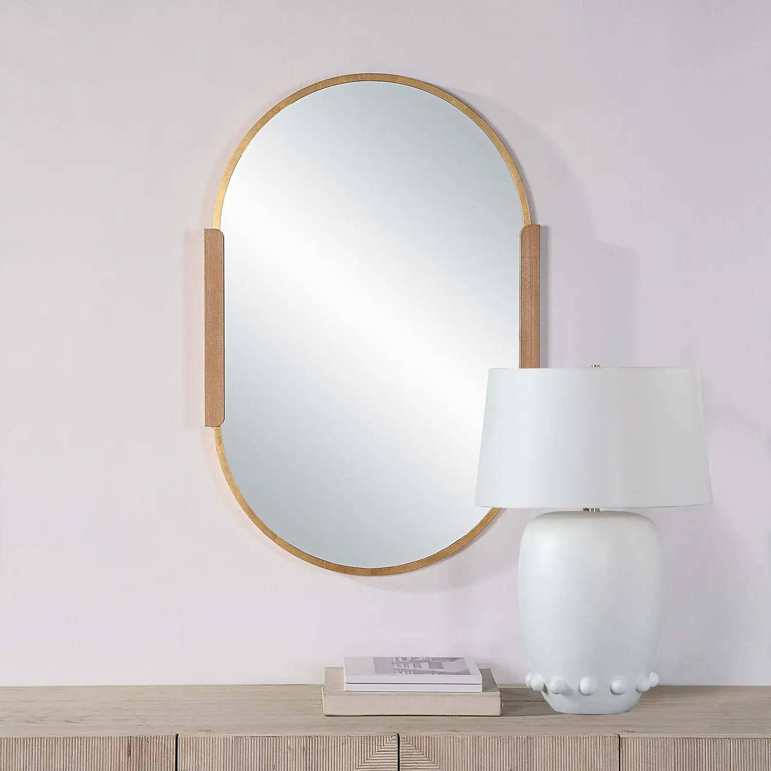 RENWIL KERIANNE OVAL WALL MIRROR YELLOW - Mirrors