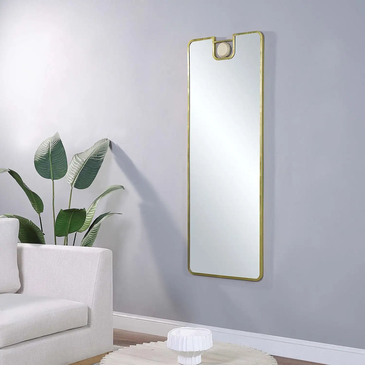 RENWIL KEPLER RECTANGLE FULL LENGTH MIRROR YELLOW - Mirrors