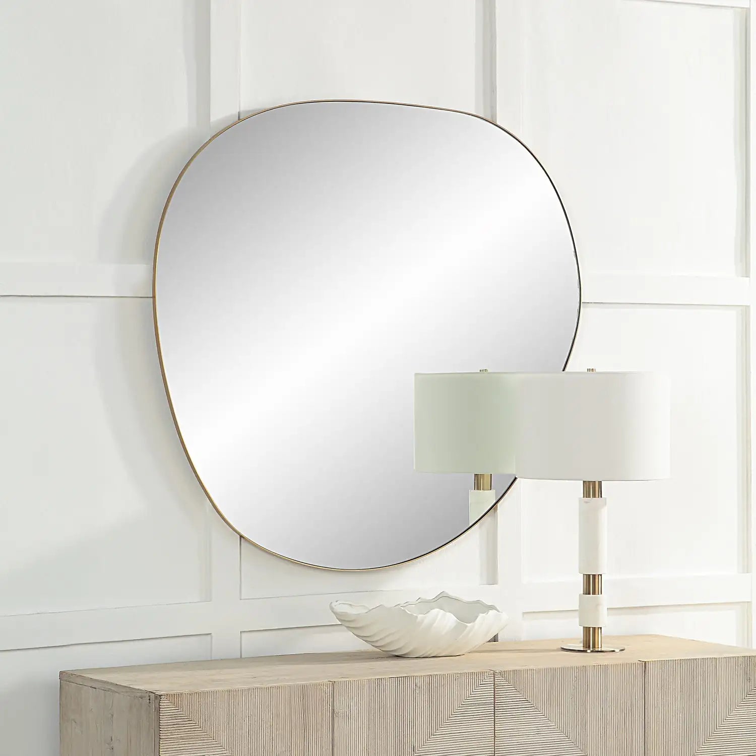 RENWIL PEONY IRREGULAR MIRROR BURNISHED - Mirrors