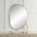 RENWIL CAMONA IRREGULAR OVAL MIRROR SATIN - Mirrors