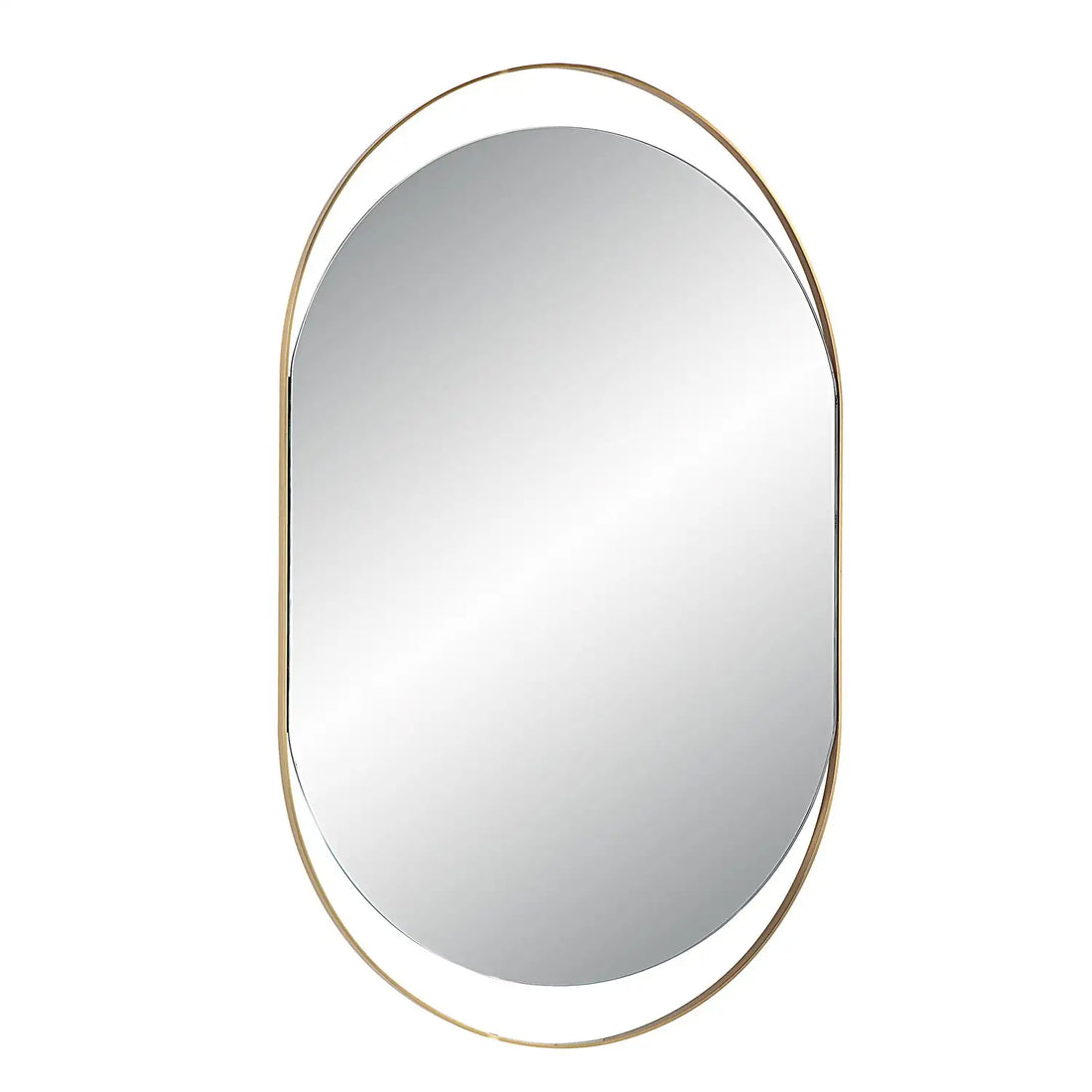 RENWIL ECRU PILL OVAL MIRROR SATIN - Mirrors