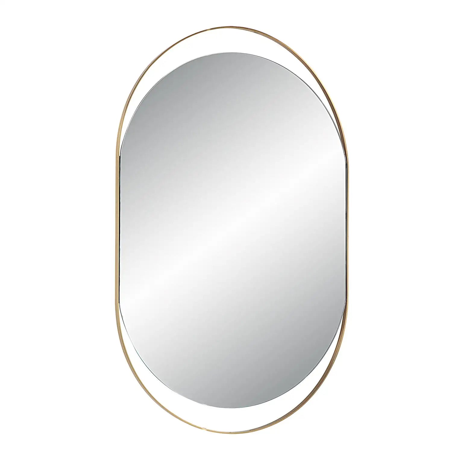 RENWIL ECRU PILL OVAL MIRROR SATIN - Mirrors