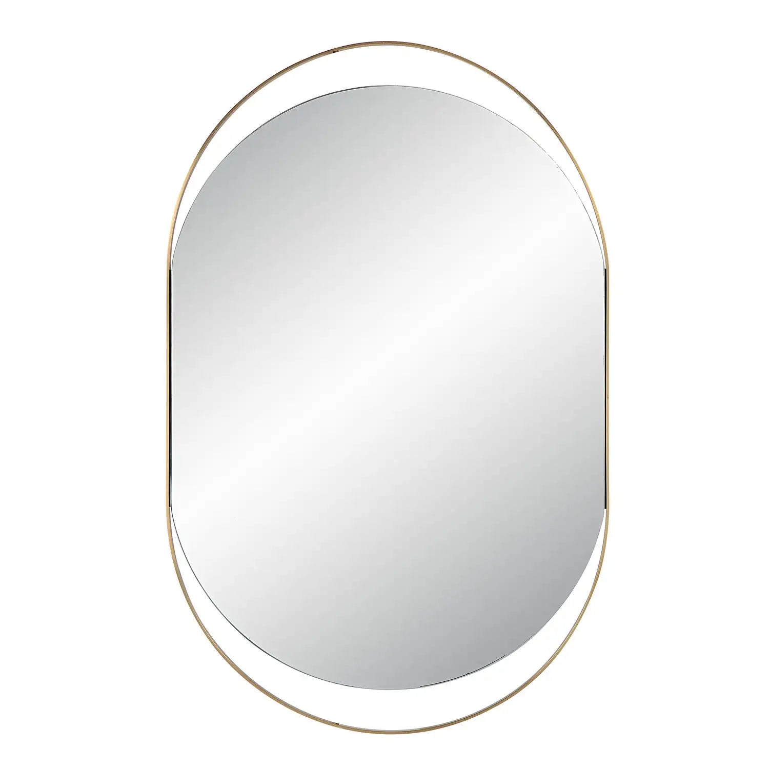 RENWIL ECRU PILL OVAL MIRROR SATIN - Mirrors
