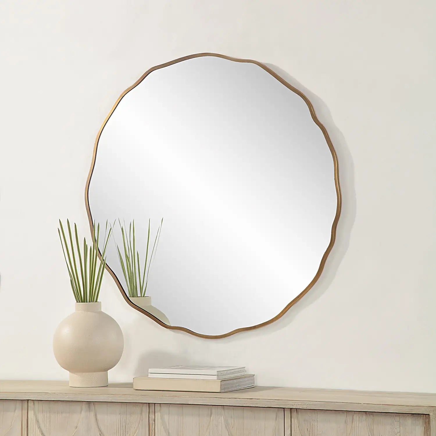 RENWIL BERN IRREGULAR MIRROR ANTIQUE BRUSHED - Mirrors
