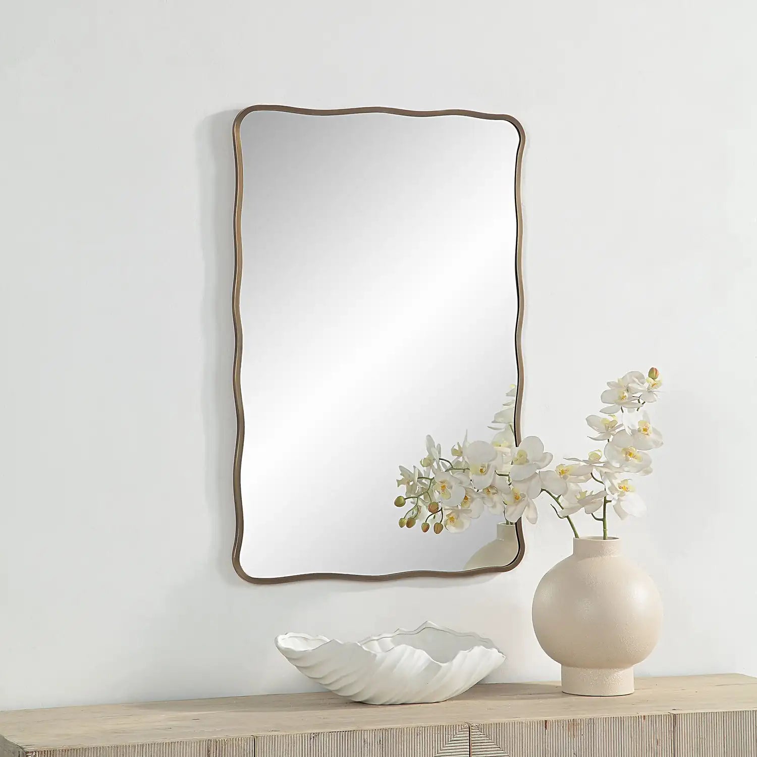 RENWIL BASEL IRREGULAR MIRROR ANTIQUE BRUSHED - Mirrors