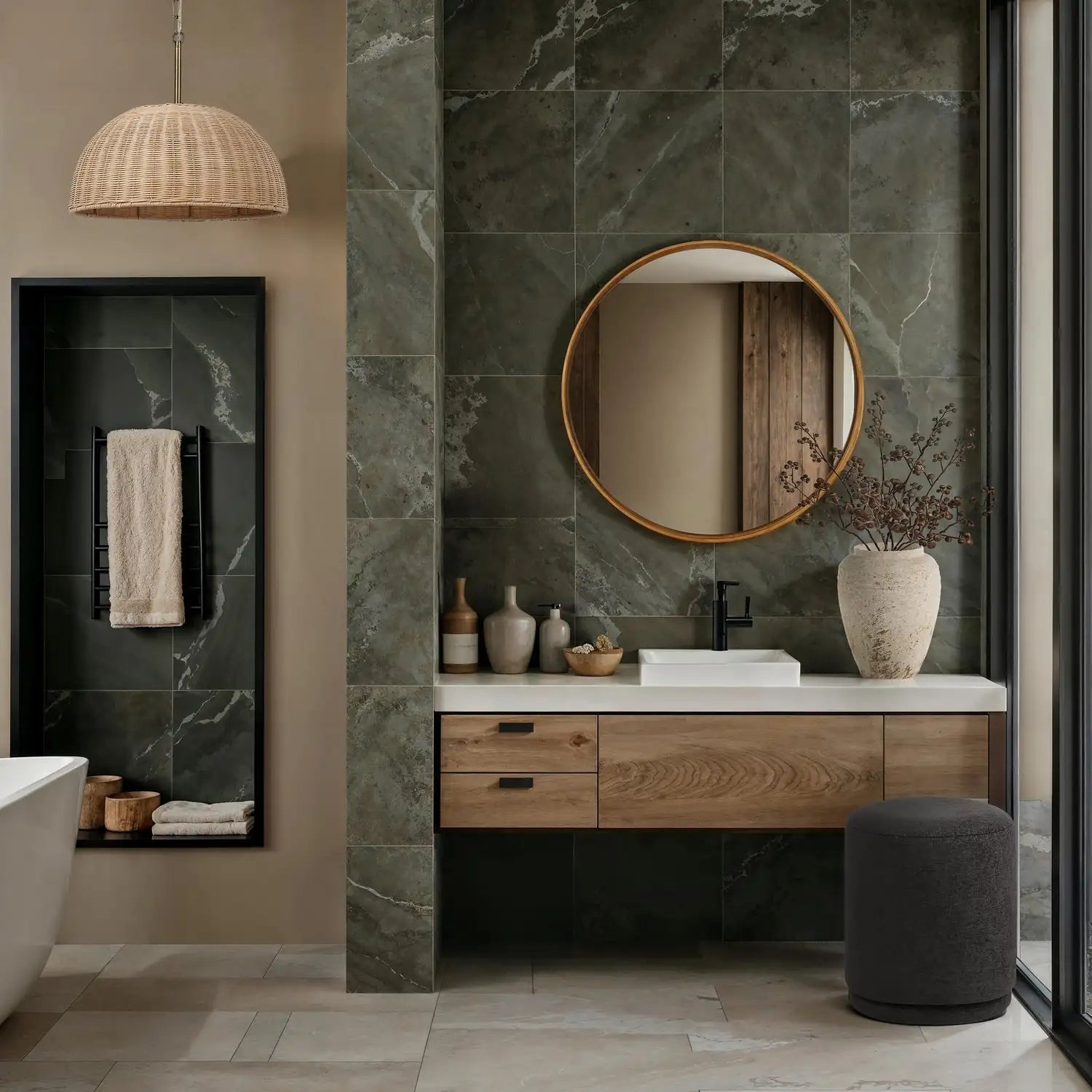 RENWIL CANNA WALL MIRROR BEIGE - Mirrors