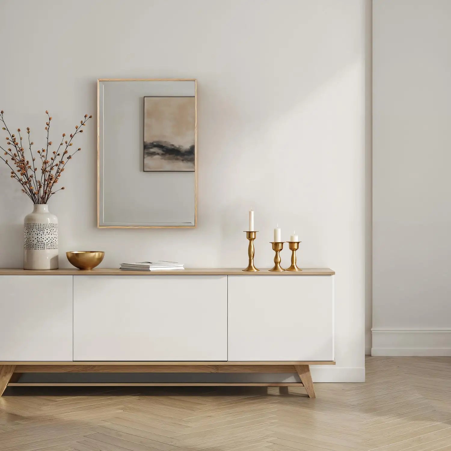 RENWIL GREYSON WALL MIRROR BEIGE - Mirrors