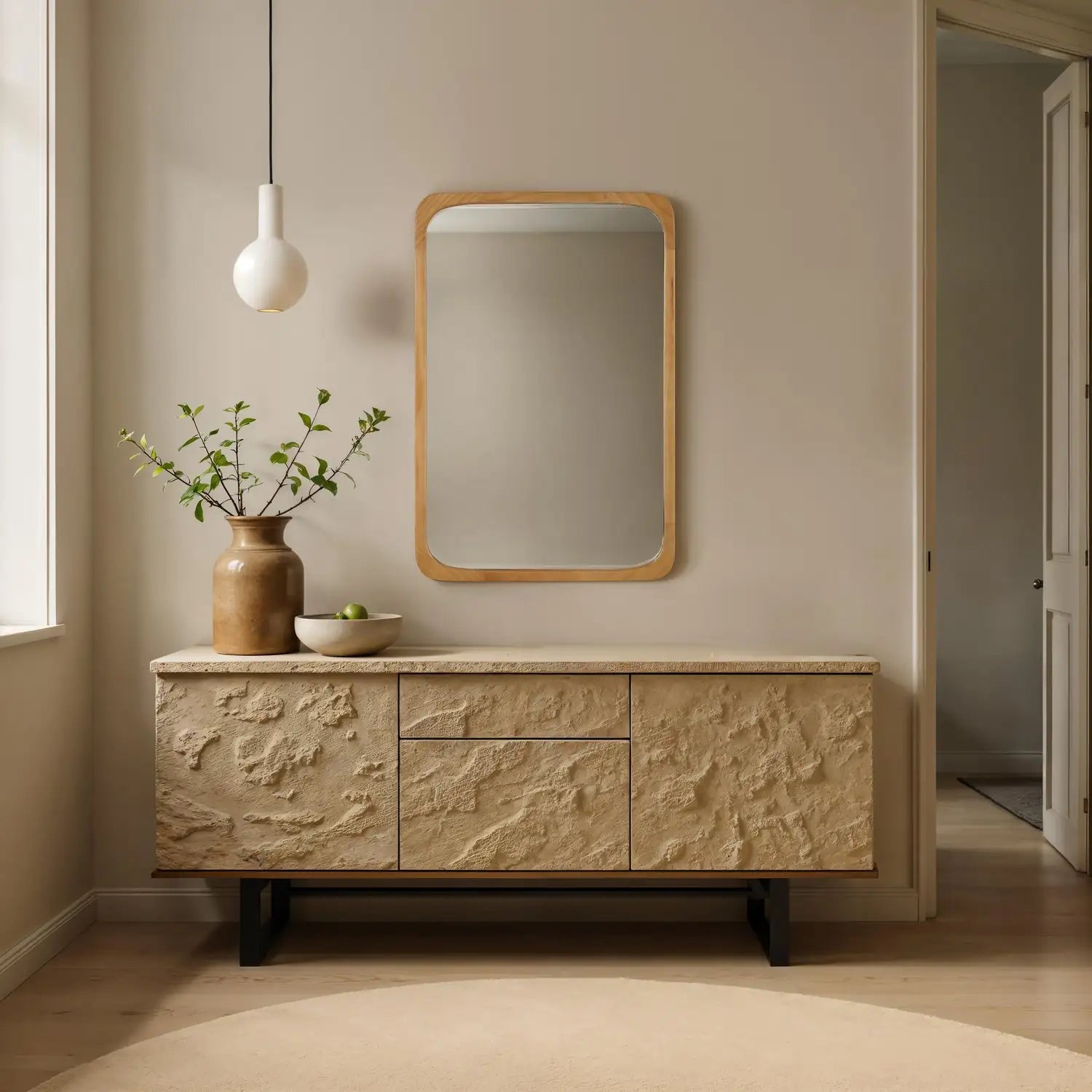 RENWIL SCISTO WALL MIRROR BEIGE - Mirrors