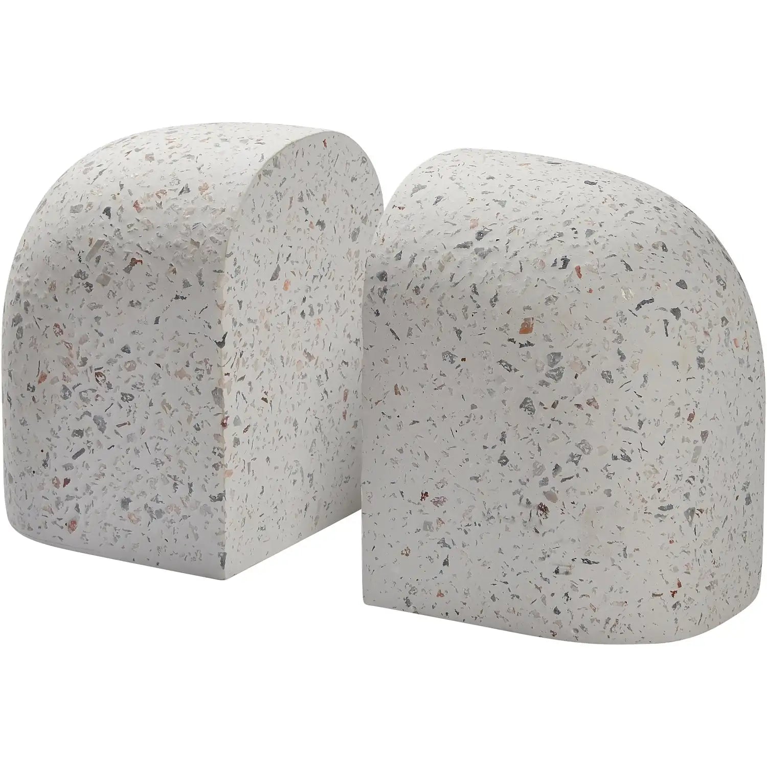 RENWIL BRUNO INDOOR TERRAZZO BOOKENDS SPECKLED - Decorative Accents