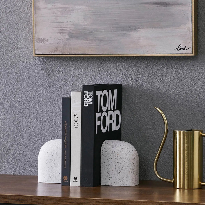 RENWIL BRUNO INDOOR TERRAZZO BOOKENDS SPECKLED - Decorative Accents