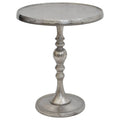 RENWIL ROMINA INDOOR ALUMINUM TABLE NICKEL - Side