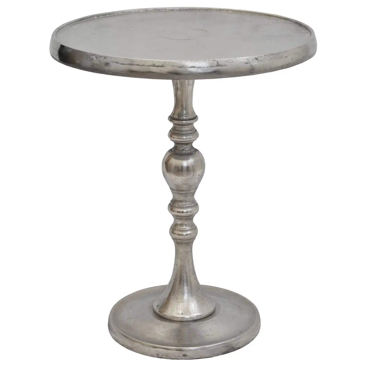 RENWIL ROMINA INDOOR ALUMINUM TABLE NICKEL - Side