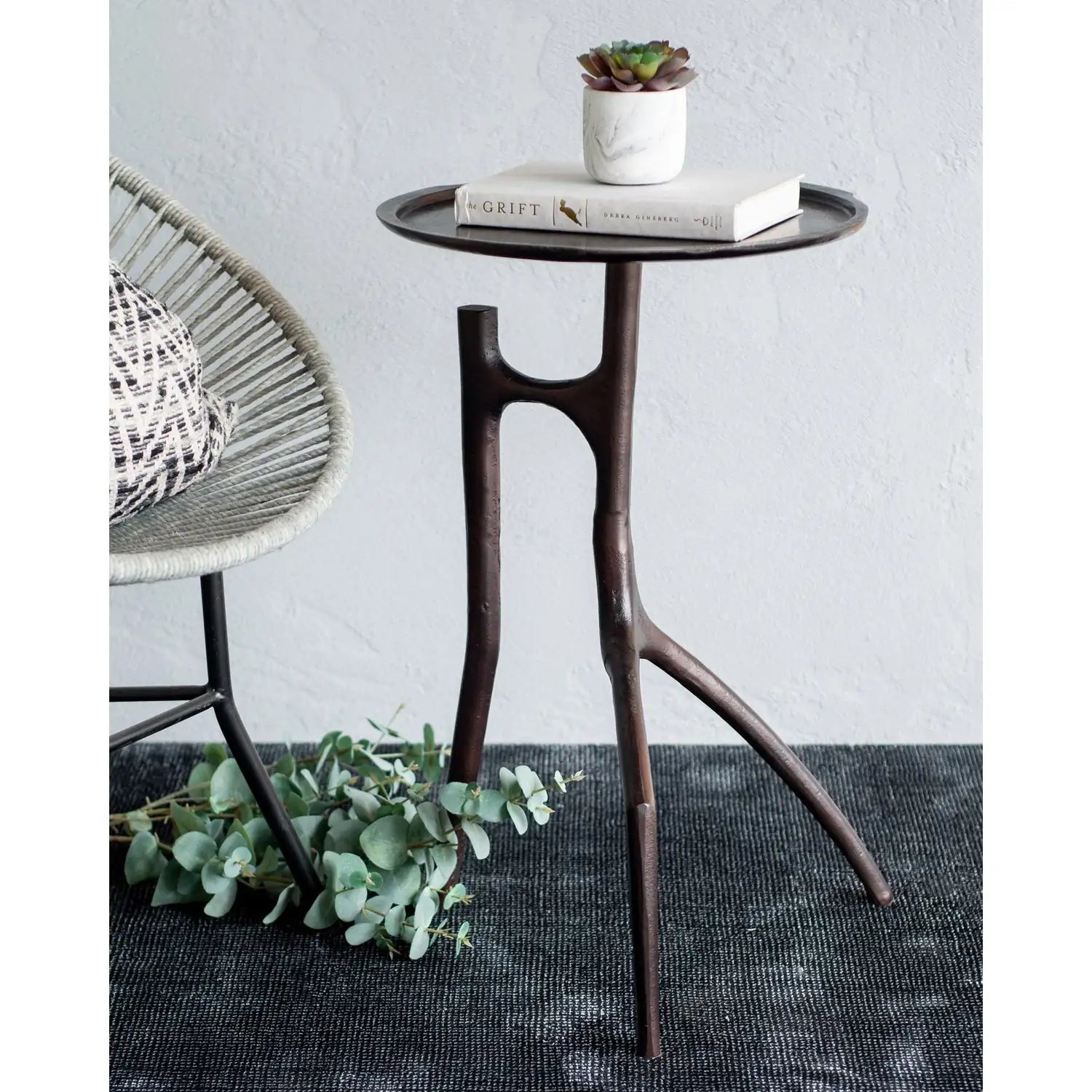 RENWIL MAADI INDOOR ALUMINUM TABLE - Side
