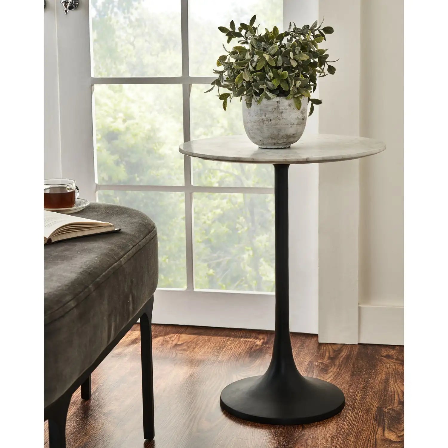 RENWIL MORTAIN INDOOR ALUMINUM TABLE - Side