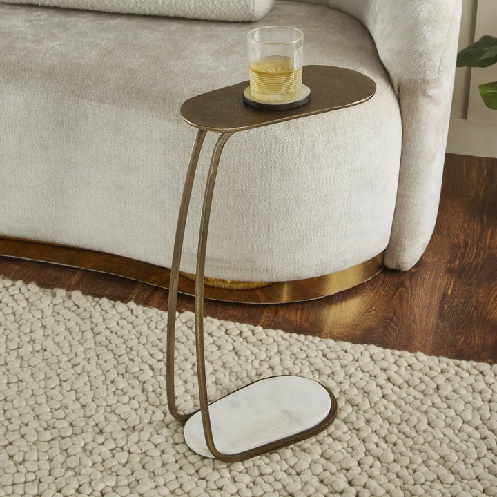 RENWIL BALAM INDOOR ALUMINUM TABLE ANTIQUE - Side
