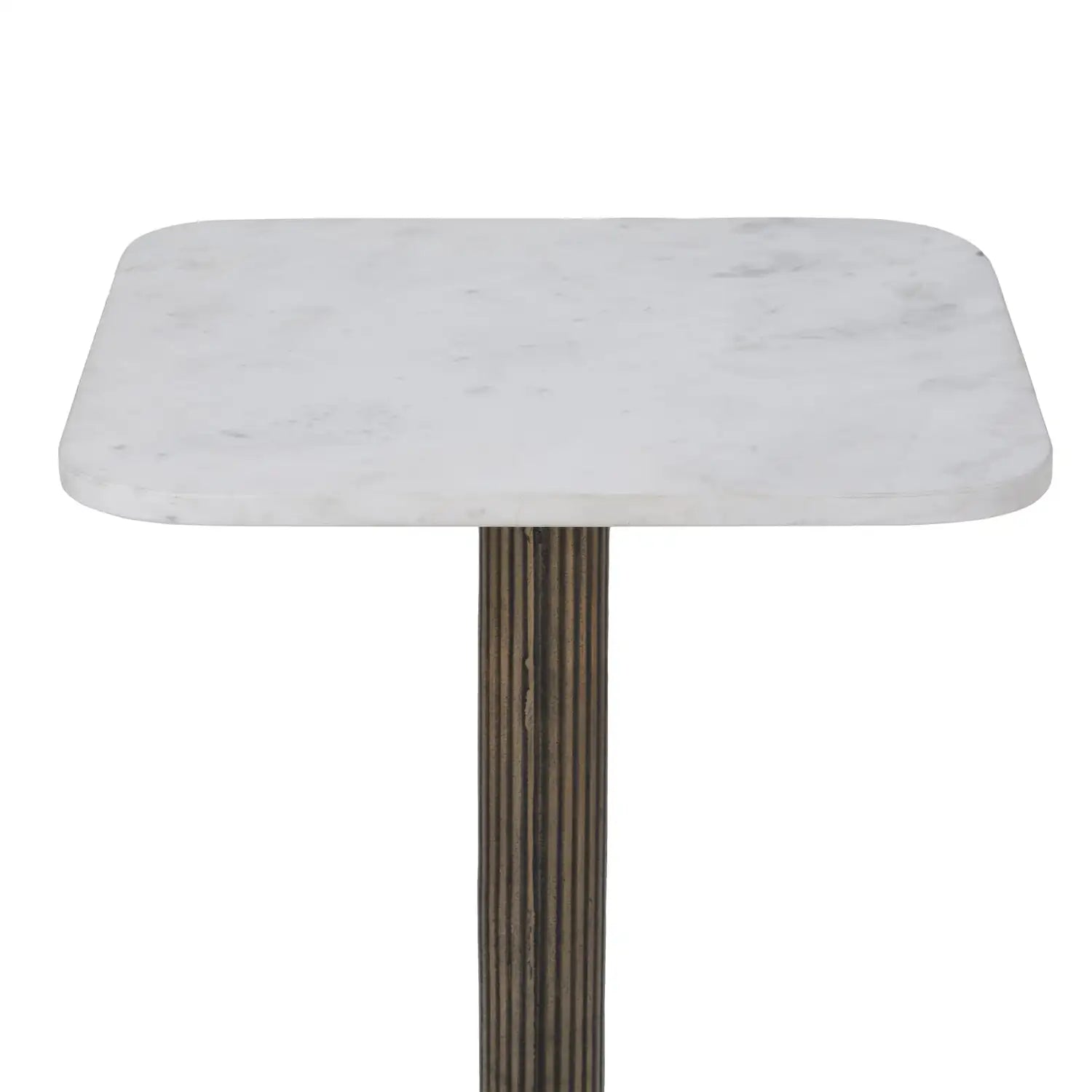 RENWIL ALLARD INDOOR CAST ALUMINUM SIDE TABLE ANTIQUE - Side