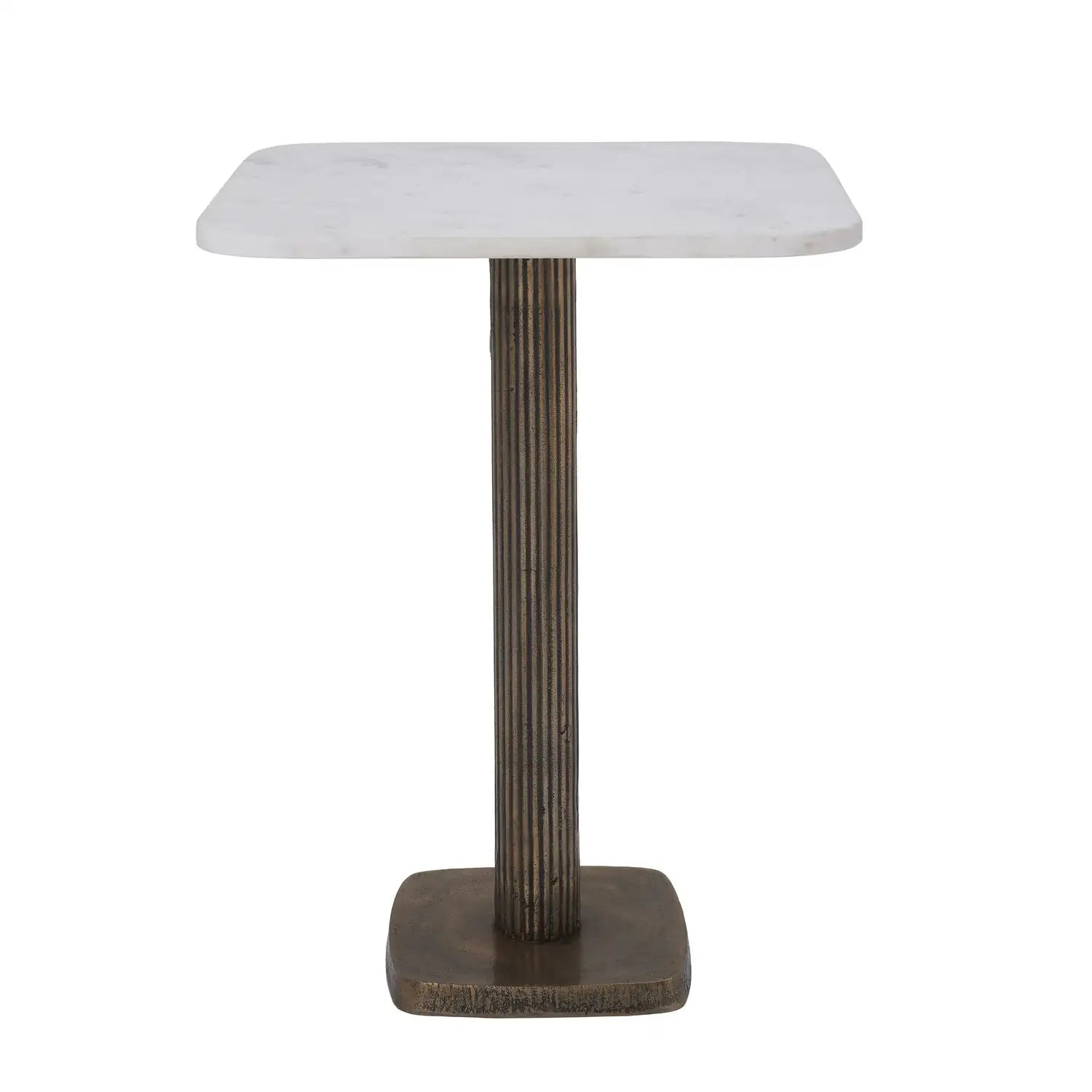RENWIL ALLARD INDOOR CAST ALUMINUM SIDE TABLE ANTIQUE - Side