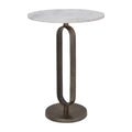 RENWIL IRENE INDOOR CAST ALUMINUM SIDE TABLE ANTIQUE - Side