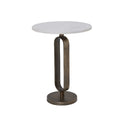 RENWIL IRENE INDOOR CAST ALUMINUM SIDE TABLE ANTIQUE - Side