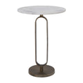 RENWIL IRENE INDOOR CAST ALUMINUM SIDE TABLE ANTIQUE - Side