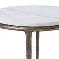 RENWIL PEARSON INDOOR CAST ALUMINUM SIDE TABLE ANTIQUE - Side