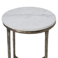 RENWIL PEARSON INDOOR CAST ALUMINUM SIDE TABLE ANTIQUE - Side