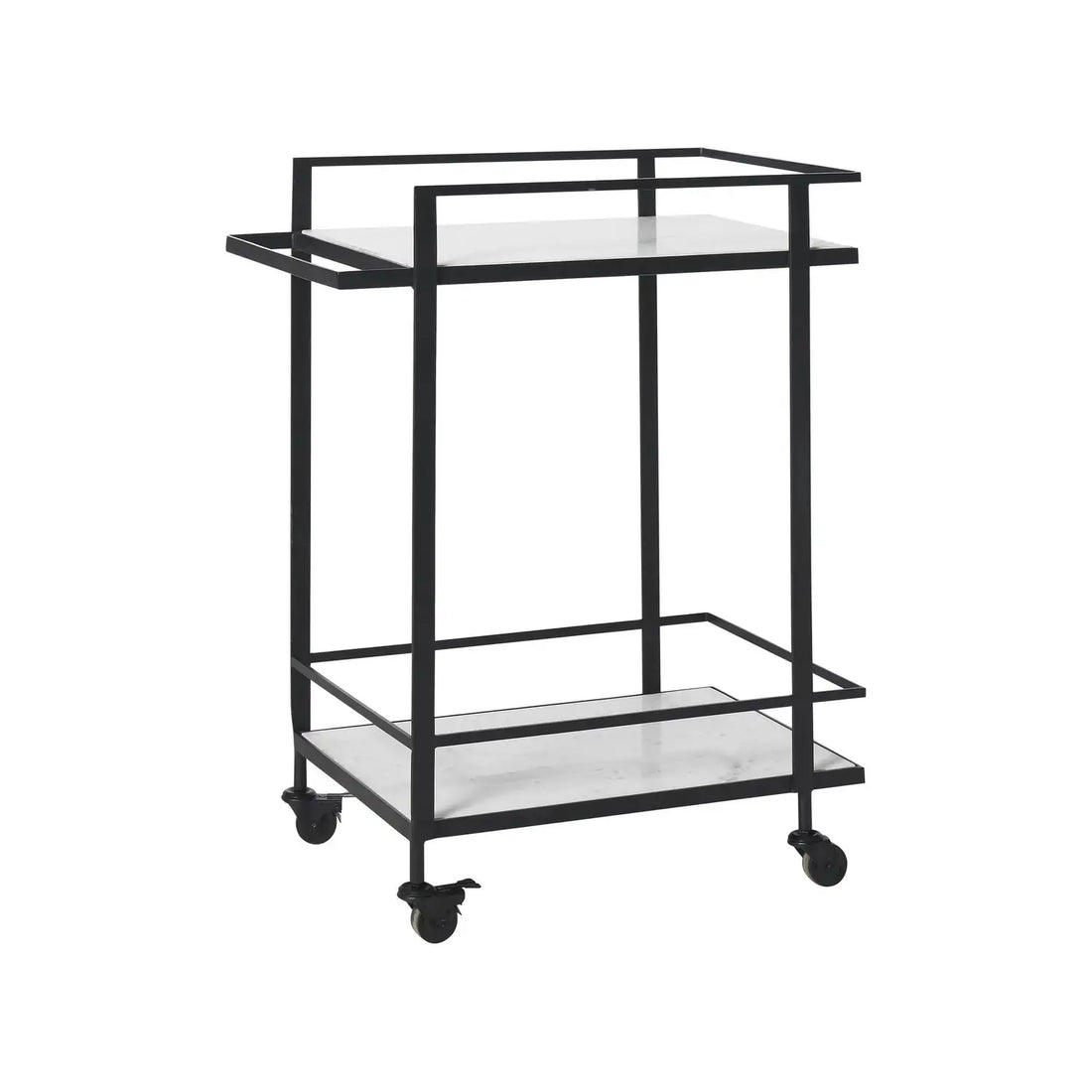 RENWIL COLTON INDOOR IRON BAR CART MATTE - Decorative Accents