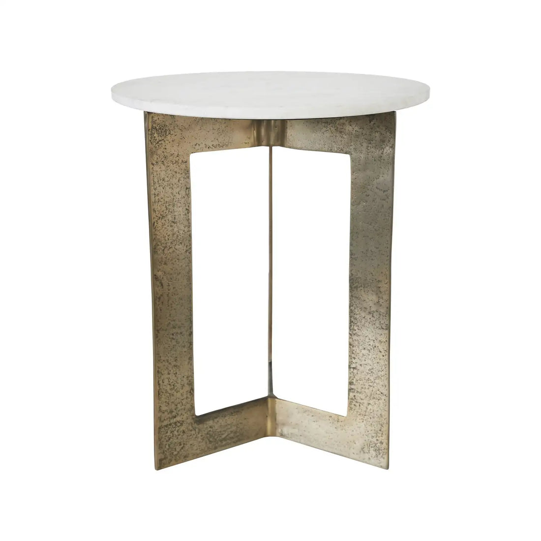 RENWIL HERA INDOOR CAST ALUMINUM SIDE TABLE ANTIQUE - Side