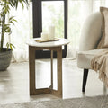 RENWIL HERA INDOOR CAST ALUMINUM SIDE TABLE ANTIQUE - Side