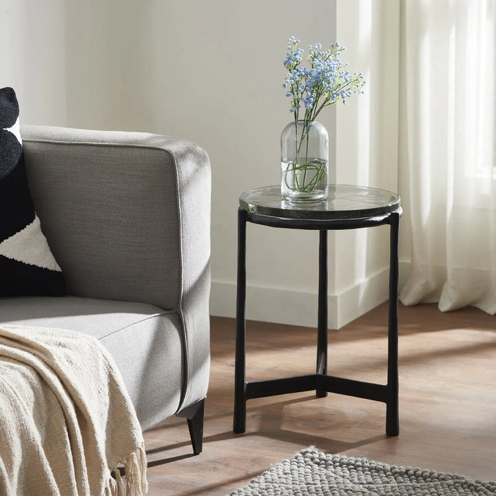 RENWIL AVILA INDOOR CAST ALUMINUM SIDE TABLE - Side