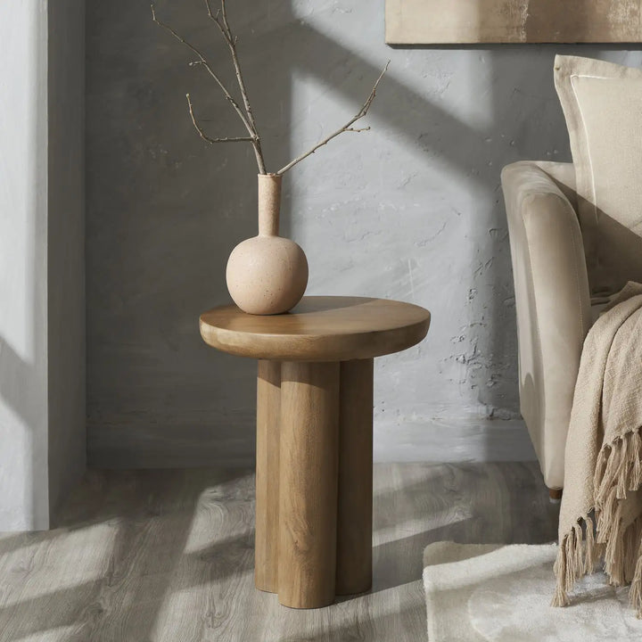 RENWIL HONEY INDOOR MANGO WOOD SIDE TABLE LIGHT - Side