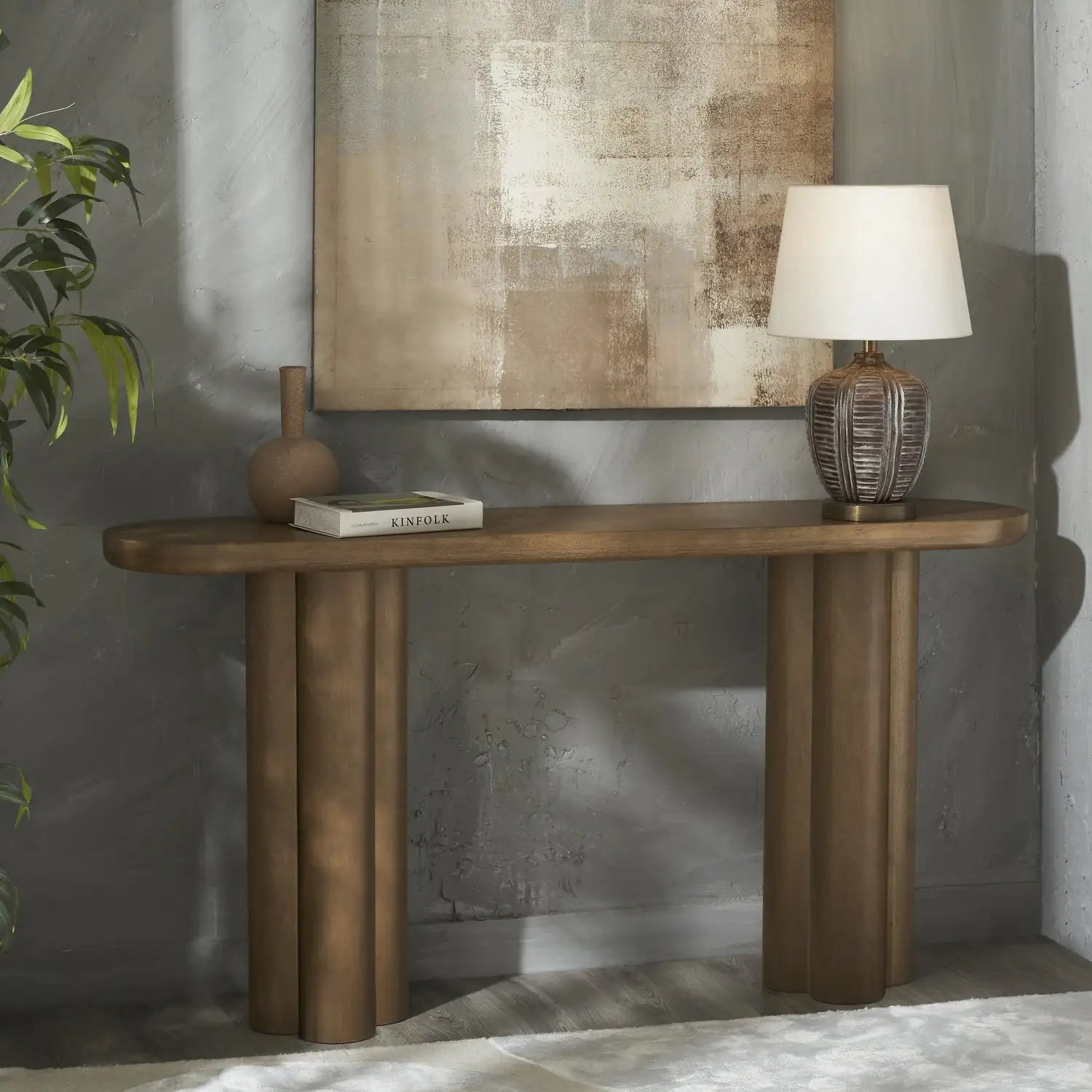 RENWIL RAMONA INDOOR MANGO WOOD CONSOLE TABLE LIGHT - Consoles