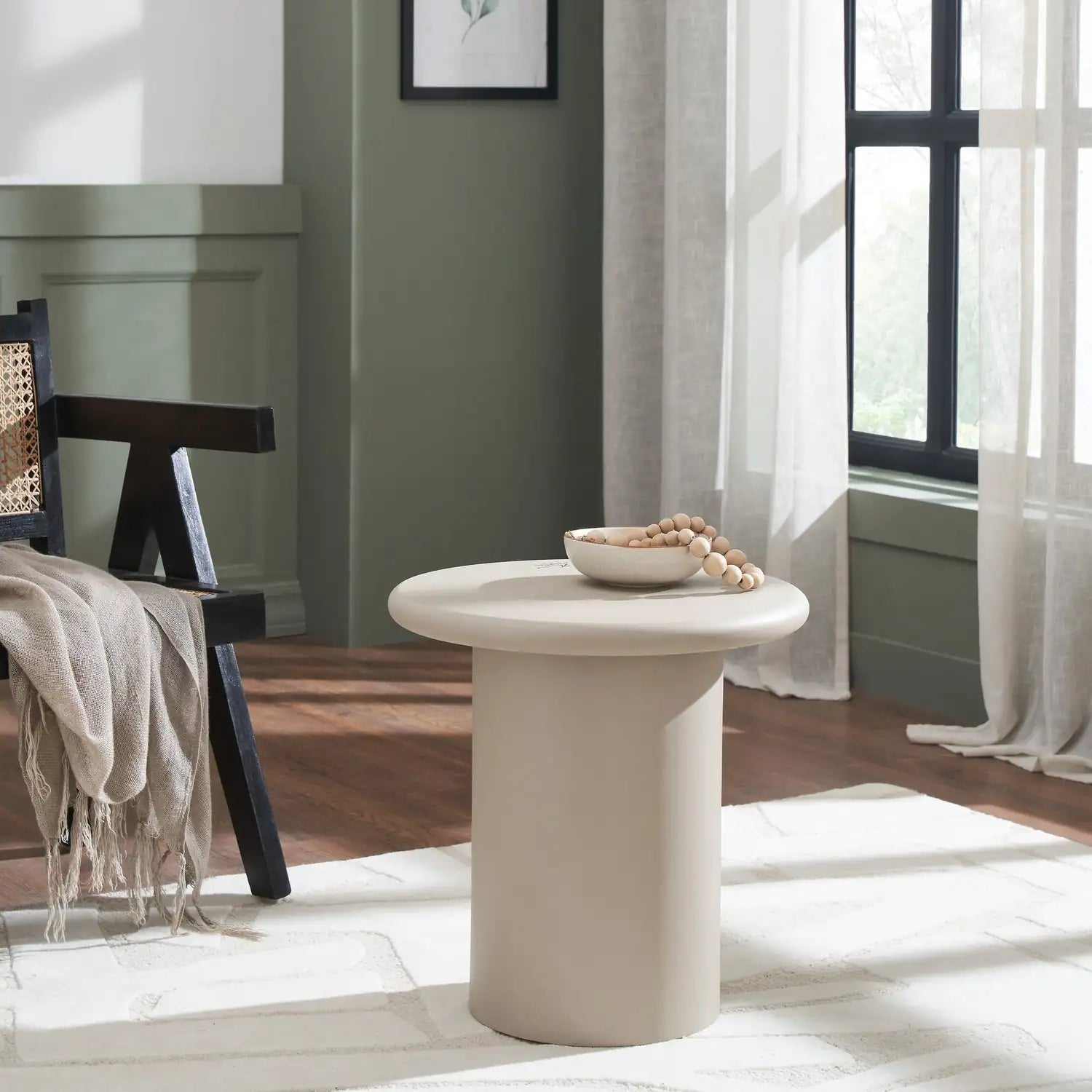 RENWIL RIYA HEIGHT TABLE BEIGE - Side
