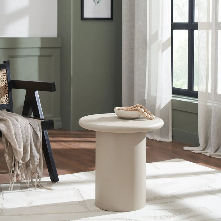 RENWIL RIYA HEIGHT TABLE BEIGE - Side