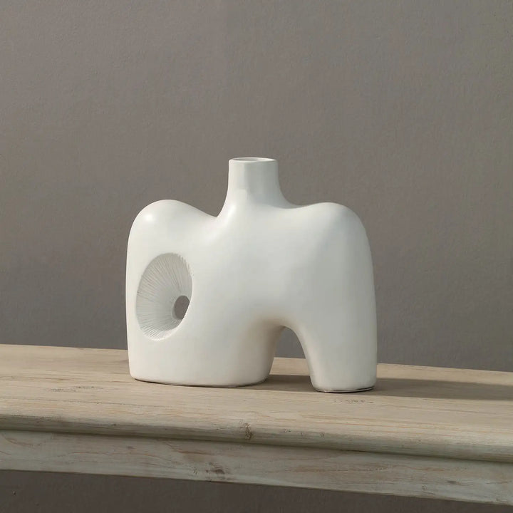 RENWIL MARINER INDOOR CERAMIC VASE OFF-WHITE - Decorative Accents