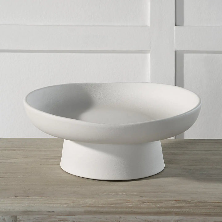 RENWIL MALABO INDOOR PORCELAIN CERAMIC BOWL MATTE OFF-WHITE - Decorative Accents