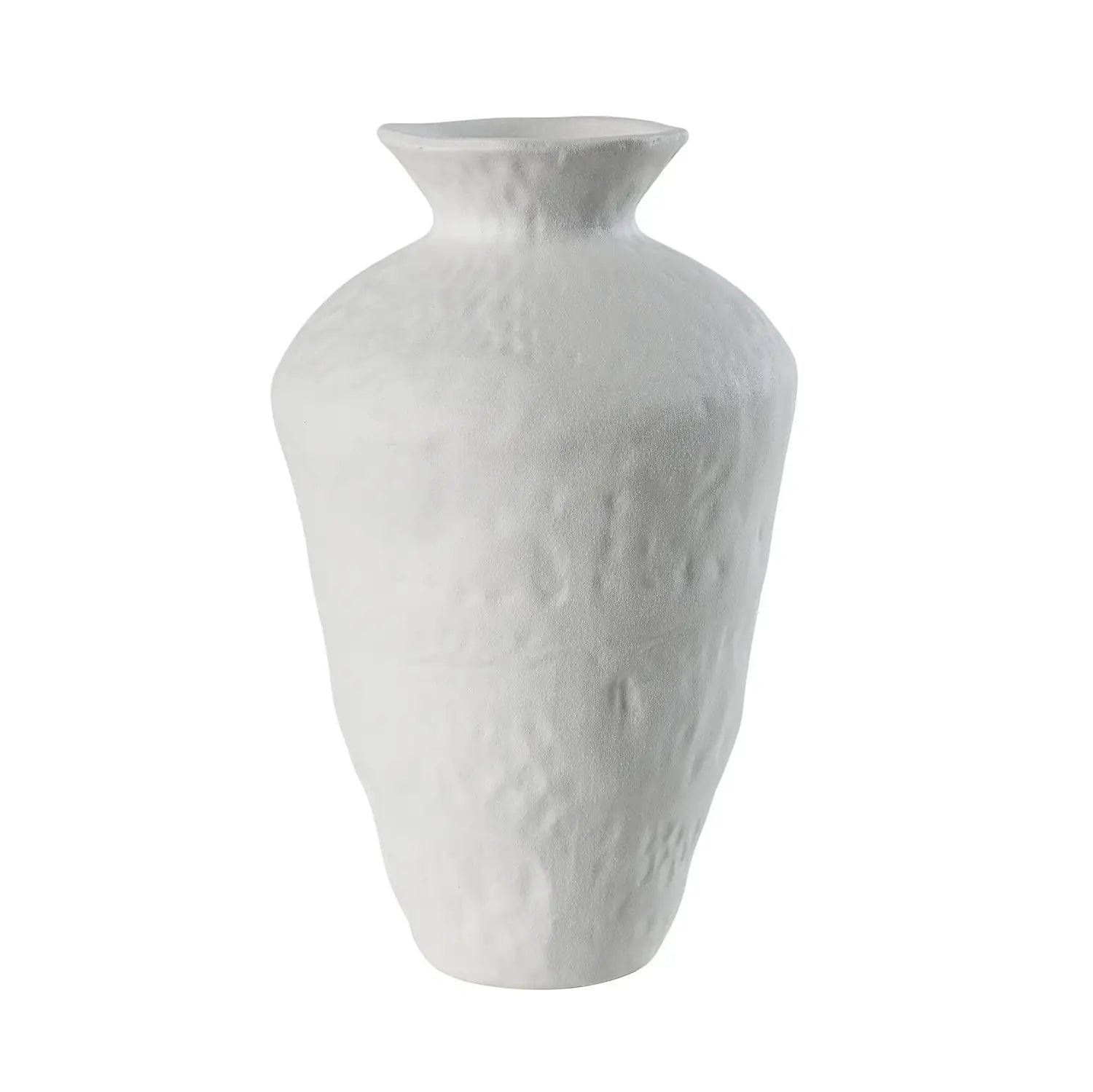 RENWIL MELTON INDOOR PORCELAIN CERAMIC VASE MATTE OFF-WHITE - Decorative Accents