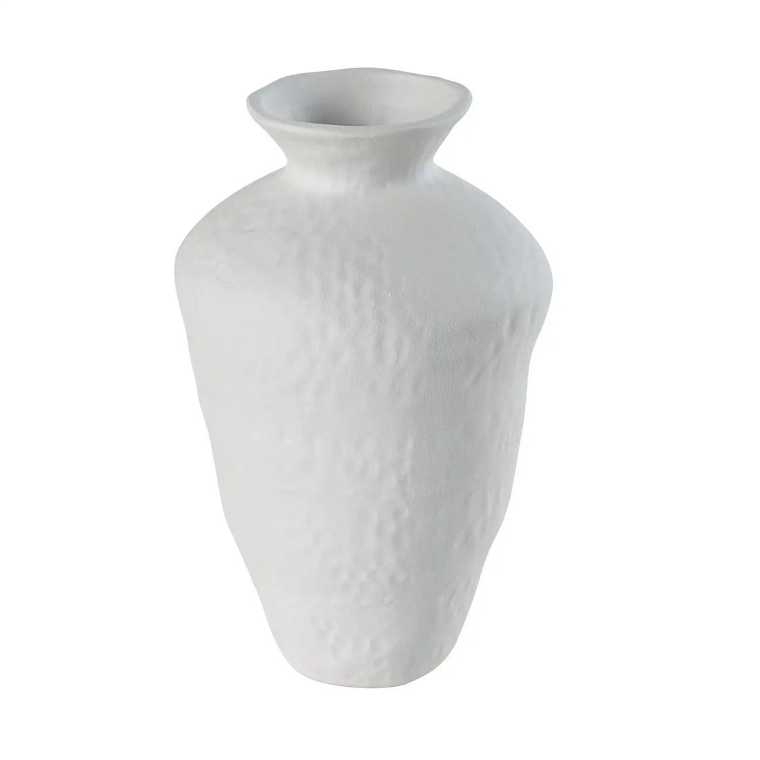 RENWIL MELTON INDOOR PORCELAIN CERAMIC VASE MATTE OFF-WHITE - Decorative Accents