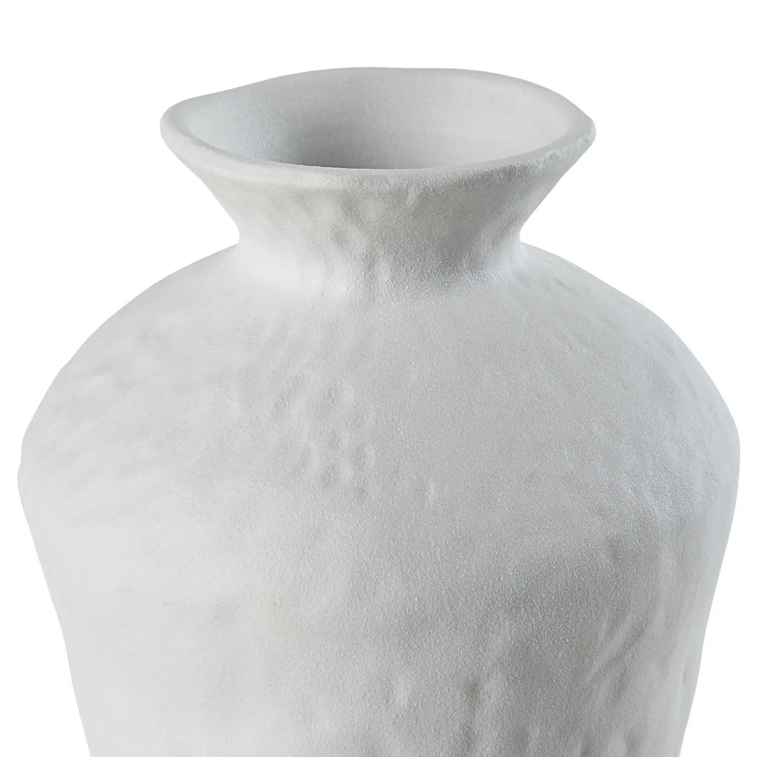 RENWIL MELTON INDOOR PORCELAIN CERAMIC VASE MATTE OFF-WHITE - Decorative Accents