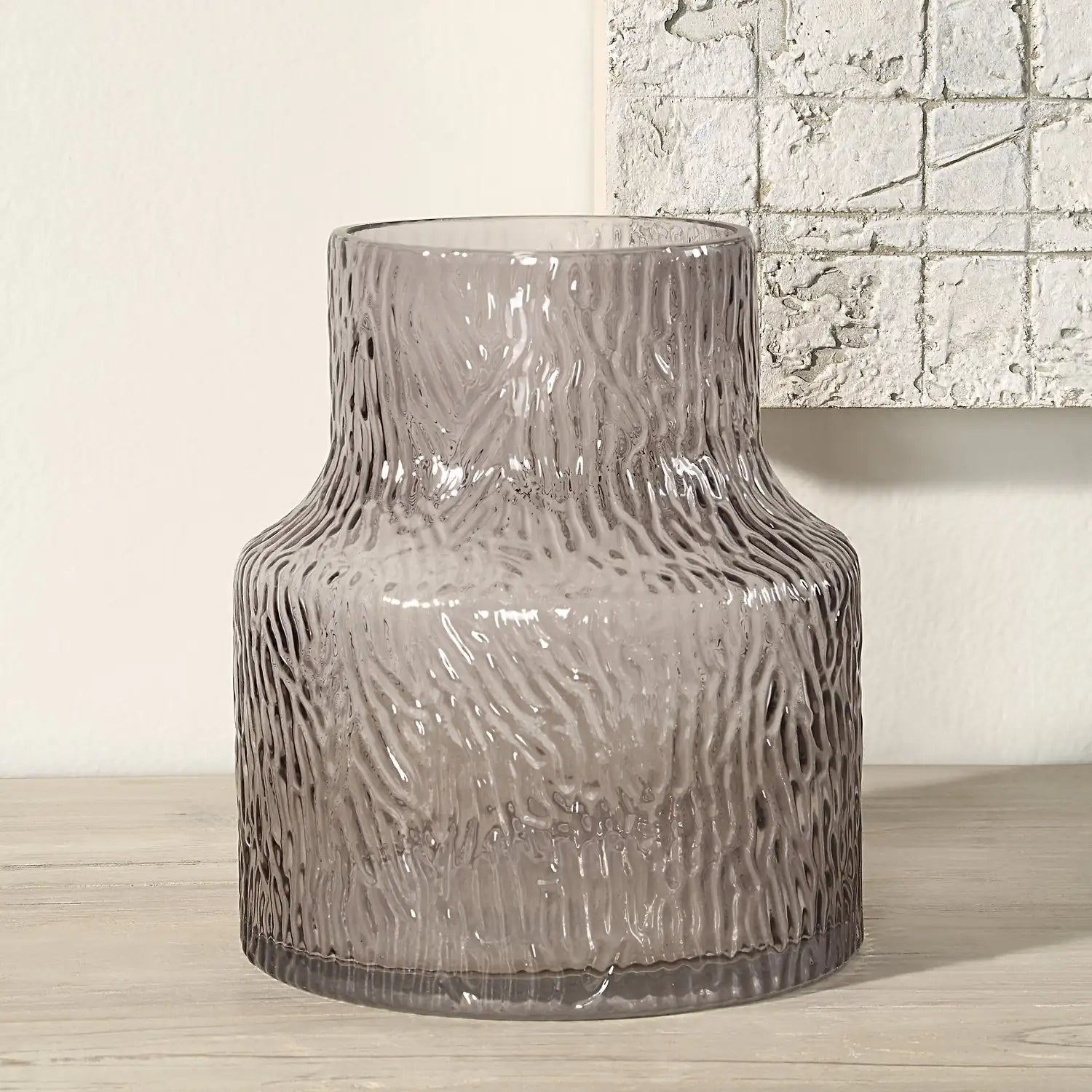 RENWIL HYACINTH INDOOR MOUTH BLOWN GLASS GLASS VASE TEXTURE - Decorative Accents