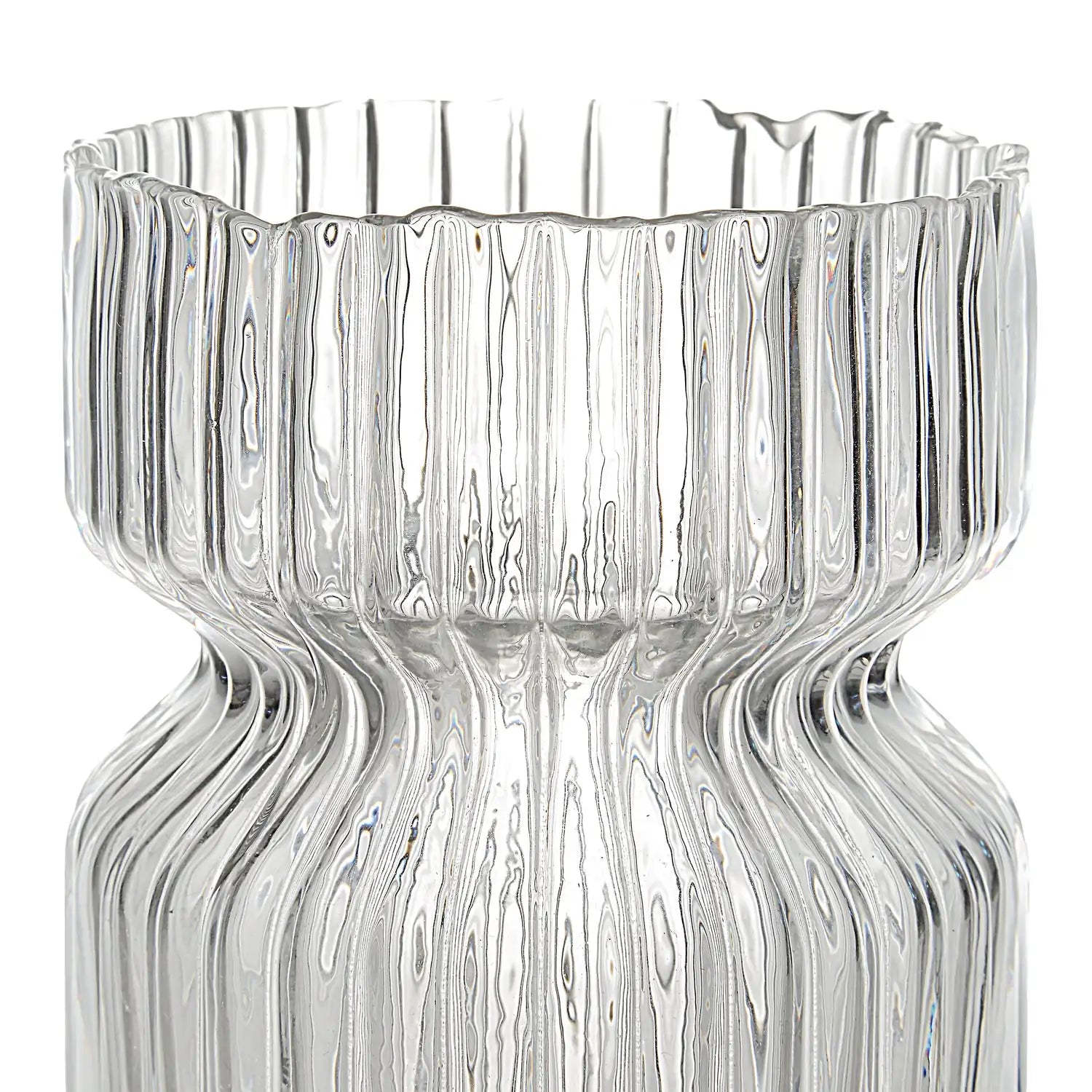 RENWIL GLADYS INDOOR MOUTH BLOWN GLASS GLASS VASE FLUTED - Decorative Accents